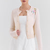Women Clothing Autumn Exquisite Floral Embroidered Knitwear Sweater Top Coat