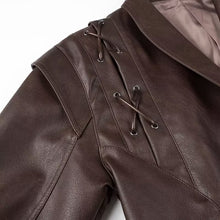 Load image into Gallery viewer, Women Autumn Winter Fashionable Leather Jacket Bomber Jacket Short Coat