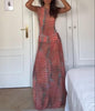 Summer Women Clothing Sexy Slim Fit Slimming Sleeveless Striped Skirt Set