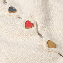Load image into Gallery viewer, Women Clothing Autumn Classic Fashionable Simple Love Button Design Short Coat