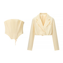 Load image into Gallery viewer, One Button Suit Strapless Suit Women