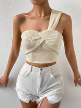 Load image into Gallery viewer, Women Clothing Sexy Single Shoulder Suspender Vest Short Summer Cropped Top