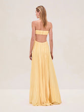 Load image into Gallery viewer, Women Summer Cami Dress Sexy Pleated Backless Dress