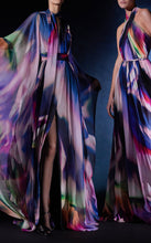 Load image into Gallery viewer, Spring Summer Star Bay Sleeve Colorful Printed Maxi Dress Holiday Maxi Dress