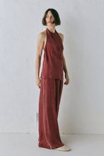 Load image into Gallery viewer, Sleeveless round Neck Solid Color Wide Leg Pants Office Work Pant