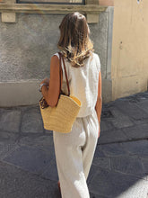 Load image into Gallery viewer, Linen Vest Pants Summer Sleeveless Vest Wide Leg Pants Two Piece Sets