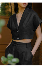 Load image into Gallery viewer, Summer French Cotton Linen Short Collared Shirt