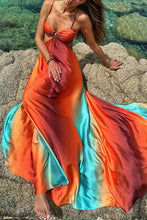 Load image into Gallery viewer, Sexy Sling Gradient Color Island Dress Beach Dress