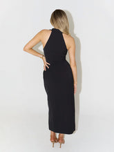 Load image into Gallery viewer, Simple Slit Maxi Dress Summer Polo Collar Dress Women