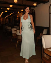 Load image into Gallery viewer, Deep V Plunge neck Backless Dress Sexy Sequin Slip Dress Beauty Back Knitted Dress
