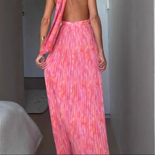 Load image into Gallery viewer, Summer Holiday Women Clothing Sexy Deep V Plunge Lace up Backless Dress