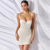 Mesh Backless Design Sling Boning Corset Dress