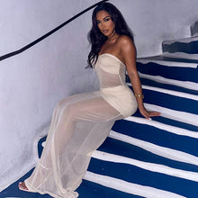 Load image into Gallery viewer, Mesh off Neck Tube Top Dress