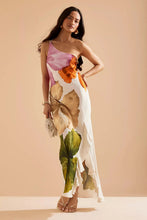 Load image into Gallery viewer, Spring Summer Oblique Shoulder Printing Dress
