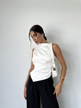 Load image into Gallery viewer, Satin Shirt Women Simple Sleeveless Top