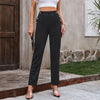 Slim Fit Buttoned High Waist Trousers