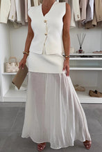Load image into Gallery viewer, Spring Summer Knitted Stitching Vest Set Casual Vacation Loose Skirt Women