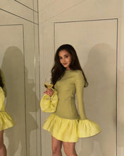 Load image into Gallery viewer, Sweet Stretch Knitted Puff Short dress