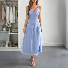 Load image into Gallery viewer, Elegant Deep V Plunge Cropped Outfit Maxi Dress Women Clothing Spring Summer