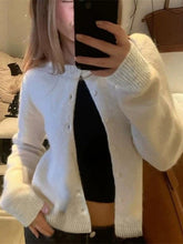 Load image into Gallery viewer, Casual Simple Solid Color Long Sleeve Coat Sweater Women Clothing Autumn Winter