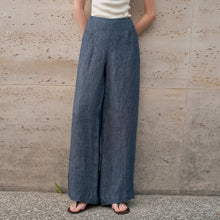 Load image into Gallery viewer, Pure Linen Yarn Dyed Trousers Women