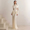 Summer Women Clothing High Collar Slim Sexy Backless Solid Color Maxi Dress