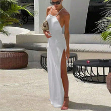 Load image into Gallery viewer, Double Sided High Slit Sling Beautiful Back Knitted Dress Beach Dress Women