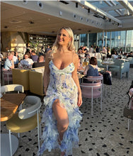 Load image into Gallery viewer, Spring Summer Off The Shoulder Women Organza Fairy Long Elegant Evening Dress