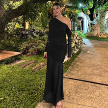 Load image into Gallery viewer, Pleated Long Sleeve Slim Fit Dress