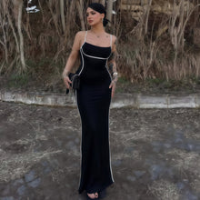 Load image into Gallery viewer, Summer Women Color Matching Sling Skinny Sheath Stretch Dress