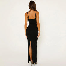 Load image into Gallery viewer, French Lace Splicing Sling Maxi Dress