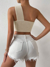 Load image into Gallery viewer, Women Clothing Sexy Single Shoulder Suspender Vest Short Summer Cropped Top
