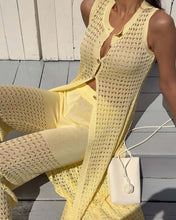 Load image into Gallery viewer, Blouse Hollow Cutout Vest Cardigan Two Piece Sets