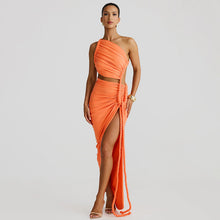 Load image into Gallery viewer, Spring Summer Cutout Lace Pleated Dress