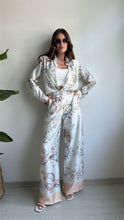 Load image into Gallery viewer, Printed Long Sleeved Top Wide Leg Pants Two Piece Set