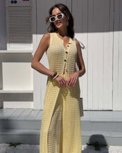 Load image into Gallery viewer, Blouse Hollow Cutout Vest Cardigan Two Piece Sets