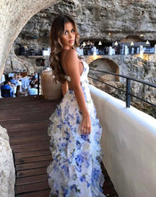 Load image into Gallery viewer, Spring Summer Off The Shoulder Women Organza Fairy Long Elegant Evening Dress