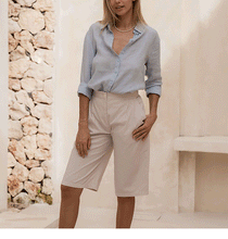 Load image into Gallery viewer, French Women Pure Linen Shirt