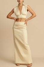 Load image into Gallery viewer, Spring Summer Sleeveless Skirt Two Piece Casual Holiday Party Skirt Set for Women