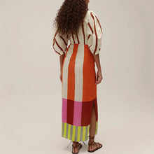 Load image into Gallery viewer, Spring Summer Positioning Printing Linen Dress Casual Vacation Loose Dress