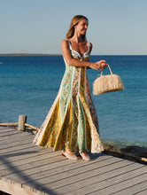 Load image into Gallery viewer, Spring Summer Suspender Linen Printing Dress Loose Vacation Dress