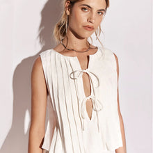 Load image into Gallery viewer, Summer Lace up Cotton Linen Women Shirt