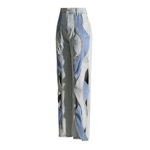 Load image into Gallery viewer, Autumn Niche Design Stitching Contrast Color Twisted High Waist Jeans