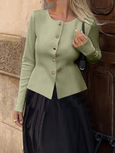 Load image into Gallery viewer, Casual Minimalist Long Sleeve Button Base Shirt Woolen Women Clothing Autumn Winter