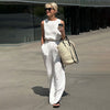 Cotton Linen Suit Short Two Piece Set