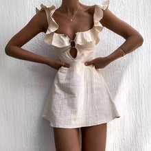 Load image into Gallery viewer, Sexy Ruffled Spaghetti Straps Dress Women