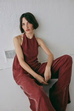 Load image into Gallery viewer, Sleeveless round Neck Solid Color Wide Leg Pants Office Work Pant