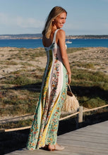 Load image into Gallery viewer, Spring Summer Suspender Linen Printing Dress Loose Vacation Dress