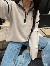 Load image into Gallery viewer, Casual Simple Solid Color Long Sleeve Zipper Sweaters Women Clothing Autumn Winter