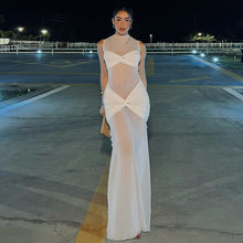 Load image into Gallery viewer, Sheer Mesh Sexy Solid Color Sheath Dress